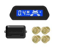 Car Parking Sensors Car Parking Sensor Kit With Auto Parktronic Reverse Monitor 4 Sensors Radar Detector Systems Backlight Display Distance Control(Yellow)