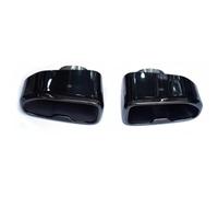Car Parts 1 Pair For BMW X3 X4 G01 G02 G08 2018-2021 Exhaust Pipe Upgrade Square Tip Nozzle Stainless Steel Muffler Exhaust Head(Black)