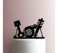 Car Parts and Tools - Acrylic Cake Topper 5 Inch Width/Red