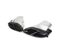 Car Parts For Benz C-Class W205 C180 C200 C60 C300 Tailpipe Muffler Tip Exhaust System 2014-2021(Black)