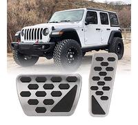 Car Pedal,Car Clutch Cover Gas And Brake Pedal Cover Auto Stainless Steel Foot Pedal Pad Kit For 2018-2019 Jeep Wrangler Jl Models 2 Pcs (Color Name : Silver)