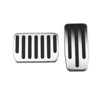 Car pedal cove For Tesla For Model 3 Y 2021 2022 2023 Aluminum Alloy Accelerator Brake Rest Pedal Aluminium AT Car Foot Pedal Pads Covers Car Foot Pedals(Stainless Steel)