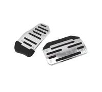 Car Pedal Cover Universal Aluminum Automatic Transmission Car Pedal Cover Brake Fuel Gas Foot Pad Set Kit Pedals(Automatic Silver Set)