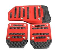Car Pedal Pads 3Pcs Universal Manual Non-Slip Foot Pedal Pad Cover Aluminum Automatic Gear Brake Accelerator Car Interior Accessories clutch Pedal Pads(Red)