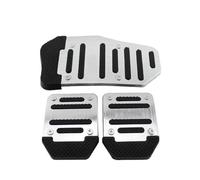 Car Pedal Pads 3Pcs Universal Racing Manual Foot Pedal Pad Cover Automatic Gear Brake Accelerator Car Interior Accessories Car Pedal Pads(Silver)