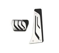Car Pedal Pads For BMW X5 X6 F15 F16 E70 E71 E72 Stainless Steel Gas Fuel Brake Footrest Dead Pedal Plate Pad Rubber Brake Pedal(2Pcs AT)