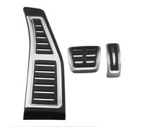 Car Pedal Protective Cover Stainless Steel Brake Pedal Covers with Footrest for Cayenne 2018-24 AT RHD Antislip No Drill Car Pedal Replacement