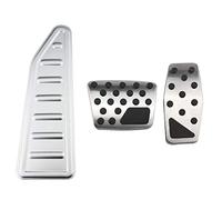 Car Pedal Protective Cover Stainless Steel Pedal Covers With Footrest For Jeep For Renegade 2015-2022 AT LHD RHD Anti-Slip No Drill Car Pedal Replacement