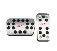 Car Pedals, Car Pedal Cover Stainless Car Pedals Covers Fit use for Ford Focus 2 3 4 MK2 MK3 MK4 Kuga Escape RS ST 2005-2020 Clutch Gas Brake Pedal Set Pads(AT Without Rest)