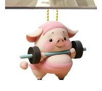 Car Pendant 2D Acrylic, Interior Pig Decoration, Cute Aesthetic Decoration for Home, Wall Bag, Keychain, Car Rear View Mirror