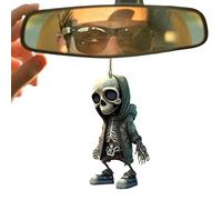 Car Pendant Skeleton Swing Car Ornaments Pendant Decoration Rearview Mirror Pendant Creative Car Swing Pendant Decoration