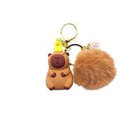 car pendant suitable for making gifts for friends and relatives Kapybara keychain pendant school bag bag puffer fish pendant Kapybara plush pendant keychain dolls (Hairball Kapybara Ducks)