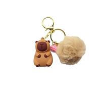 car pendant suitable for making gifts for friends and relatives Kapybara keychain pendant school bag bag puffer fish pendant Kapybara plush pendant keychain dolls (Hairball Kapybara)