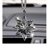 Car Pendant Transparent Crystal Snowflakes Hanging Ornament Garden Suspension Catcher Decoration