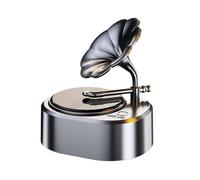 Car Perfume Air Freshener | Solar Energy Aromatherapy Diffuser | Rotating Phonograph Long Lasting Air Freshener Decor for Car Interior Truck Home Studio Travel