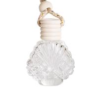 Car Perfume Bottle Deodorizer,Car Diffuser Bottles,Glass Refillable Aromatherapy Bottle Ornaments - Clear Shell Empty Bottle for Oil by