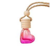 Car Perfume Bottle - Heart Shaped Glass Diffuser, Aromatherapy Ornament, 6 ml, Empty Perfume Holder | Interior Aroma Holder, Decorative Fragrance Tool,