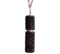 Car Perfume Bottle Pendant | Glass 5ml 8.8x2.5cm Rhinestone Decor Hanging Diffuser | Refillable Fragrance Air Freshener Rearview Mirror Ornament Interior Decoration Women Gift