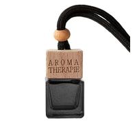 Car Perfume Pendant - 10 ml, Glass, Car Air Freshener with Wooden Lid, Long Lasting | Wooden Diffuser, Decorative Air Freshener for Long Trips, Gift