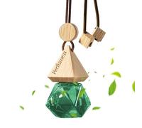 Car Perfume - Vehicle Fragrances, 1pc Pendant Diffuser For Interior Refreshening, Glass Phials With Wooden Lids, Auto-Care, Hanging Vessels For Commuting, Driving And Touring In The Summer