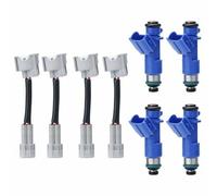 car Petrol Injector Nozzle 4PC 16450-RWC-A01 410CC Fuel Injector with Plugs for Acura 07-12 for Civic for Integra for RSX K20 K24 B16 B18 16450RWCA01