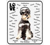Car-Pets Ltd Miniature Schnauzer Dog Lovers Gift Mouse Pad, Unique Non-Slip Rubber Mouse Mat for Office and Home, Size 220mm x 180mm