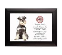 Car-Pets Ltd Miniature Schnauzer Dog Photo Frame 6 x 4 inches - Perfect Dog - Fun novelty Gift Photo Frame, Hang it or stand it. (6 x 4 inches)