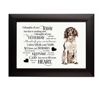 Car-Pets Ltd Springer Spaniel Dog RIP Photo Frame 6 x 4 inches - I thought of you Today Poem - RIP, Bereavement dog loss, sympathy, memorial, remembrance
