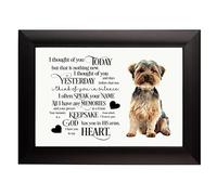 Car-Pets Ltd Yorkshire Terrier Yorkie Dog RIP Photo Frame 6 x 4 inches - I thought of you Today Poem - RIP, Bereavement dog loss, sympathy, memorial, remembrance