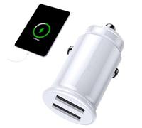 Car Phone Charger - 2 Inch Fast Charger | Adapter - Compact 3.1a Usb Car Chargers with Smart Protection Against Overvoltage and Overcurrent for Charging Phones and Tablets on the Go