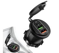 Car Phone Charger, 2-Port Car Charger Plug, Fast Charging Phone Adapter with Smart IC Technology, Compact USB Design, Reliable Power Accessory for Motorcycle Yacht, Convenient Travel Companion