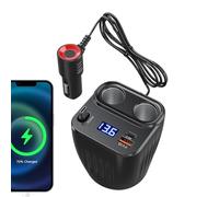 Car Phone Charger | 60W Retractable Charging Cable Anti-Skid Plug-and-Play | 2 Port Car Adapter for Mobile Phone Truck