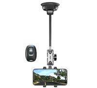 Car Phone Holder - 12.48 Inches ABS Silica Gel | Universal Suction Mount - Adjustable Stable Phones Mounts For Photography Live Streaming Road Trips Videos First Person Perspective