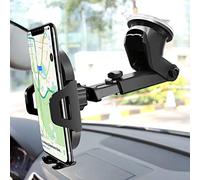 Car Phone Holder, 2023 Upgraded Shockproof Car Phone Mount, Strong Suction, 360 Degrees Rotation, One Button Release - Universal Windscreen Dashboard Stand for Mobile Phones (black)