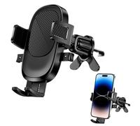 Car Phone Holder, Air Vent Phone Holder, 360° Rotatable, Double Support Stable Feet with Non-slip Silicone, Automatic One-Click Release, Adjustable Length, Suitable for 4.7-7.0 Inch Mobile Phones