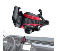 Car Phone Holder - Automatic Clamp Air Vent Smartphone Cradle, Racing Seat Style Secure Grip, Shockproof Adjustable Bracket | Universal Car Interior Phone Holder For Travel, Road Use