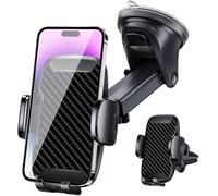 Car Phone Holder, Car Phone Mount 360° Rotation, Upgraded Version with Strong Suction Power, Phone Cradle for Dashboard/Windscreen/Air Vent, Phone Holder for all 4.0''-7.0'' Phones