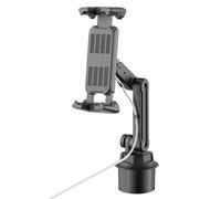 Car Phone Holder Car Tablet Stand Cup Slot 360 Adjustable Smartphone Holder 270 Tilt Bar Triangular Base Ram Mount SUV Tools For Ipad Pro 11 Air Car Phone Mount(Style3 for 4-14 inch)