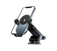 Car Phone Holder Charger-15w Adjustable Wireless Mobile Phone Charging Stands Suction Cup Clamp Aluminum ABS Glass PC 11.3x8x3cm | Fan Holder