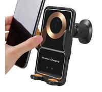 Car Phone Holder Charger - 360 Degree Rotating Holder and Charger for Car | Auto-Sensing 15W Fast Charging Anti-Vibration Clamp Stand for Dashboard Truck Vehicle