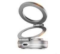 Car Phone Holder Featuring Vacuum Adsorption and Magnetic Suction, Secure Dashboard Mount for Phones and GPS Devices, Compatible with Various Models (Silver)