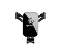 Car Phone Holder for Alfa Romeo Giulia Coupe 2017 2018 2019 2020 2021 2022 2023 2024, 360° Flexible Rotation One Button Release Phone Holder Vent Dashboard Stand,A Black