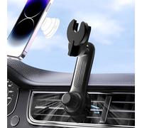 Car Phone Holder for Socket Mount, Air Vent Car Phone Holder for Pop Grip [Never Blocking] AC Vent Clip Phone Mount 360° Adjustable Works with Popsocket Car Mount for iPhone Samsung All Smartphones