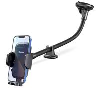 Car Phone Holder Mount Flexible 11-Inch Sturdy Long Arm Phone Holder for Car Truck Windshield Dashboard Strong Suction Cup Car Phone Holder Anti-Shake Stabilizer Compatible All Cell Phones iPhone