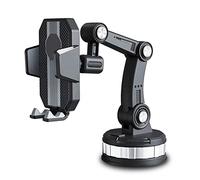 Car Phone Holder Mount, Suction Cup Cell Phone Holder Stand, Universal Dashboard/Windshield/Window Phone Holder One-Button Pop-up Strong Suction Cell Phone Car Mount by HIYITKS (Black)