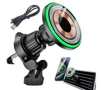 Car Phone Holder - Rapid Charge Dashboard Stand, Universal Smartphones Cradle, Anti-Slip Clamp Support, Release Mechanism | GPS Viewing, Long Drives, Taxi Service, Delivery Drivers