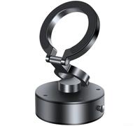 Car Phone Holder Rechargeable Magnetic Mount with Vacuum Suction Base and 360 Degree Folding Rotation for Stable Hands Use (C)