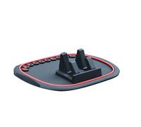Car Phone Holder Silicone Anti-Slip Pad for Center Console Use in Multiple Vehicle Models, Compact Size (Black)