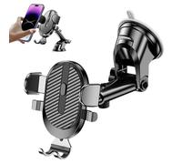 Car Phone Holder | Universal Dashboard And Air Vent Mount | 360 Rotatable Suction Cup Phone Holder | Adjustable Stand For GPS Navigation And Hands Free Calling
