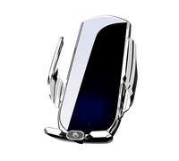 Car Phone Holder Wireless Charger for VW Transporter T6/T6.1 2015 2016 2017 2018 2019-2023+, Adjustable Mount Cradle 360° Rotation, Essential Car Accessories,- Silver